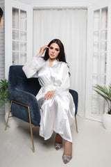 Ethereal Tulle-Feather Bridal Robe - Tulle-f