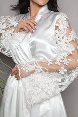 Luxurious Royal Lace Bridal Robe - Royal Robe