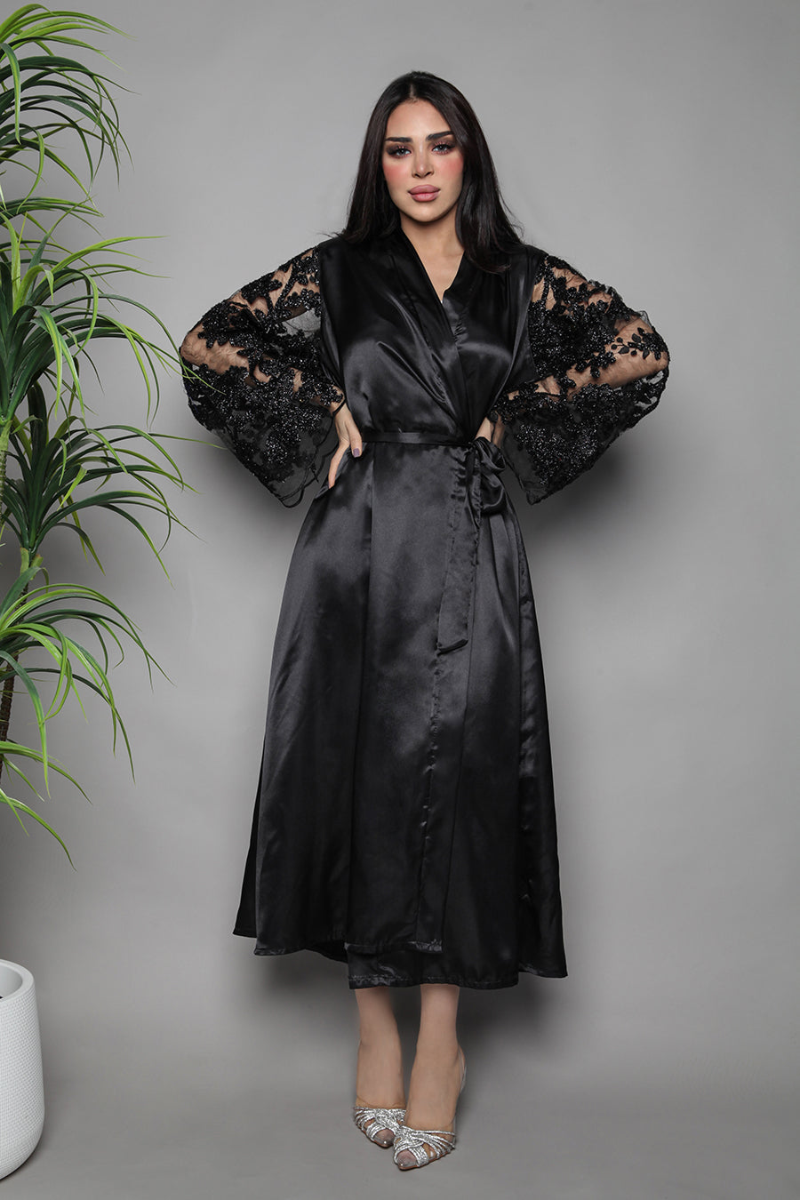 Luxurious Royal Lace Bridal Robe - Royal Robe