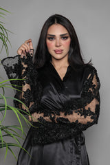 Luxurious Royal Lace Bridal Robe - Royal Robe