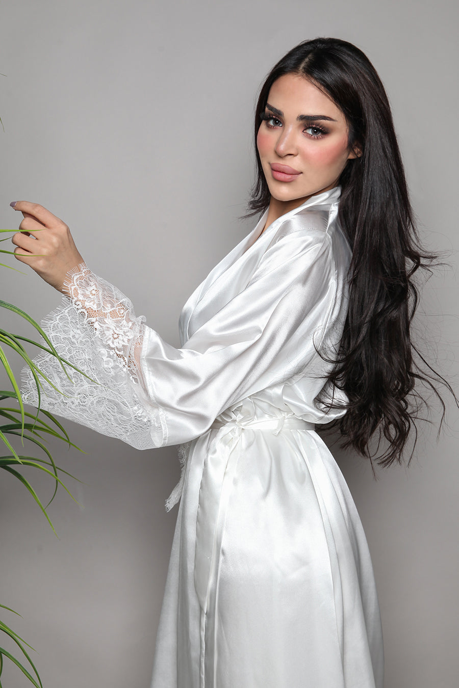 Luxurious French Lace Bridal Robe