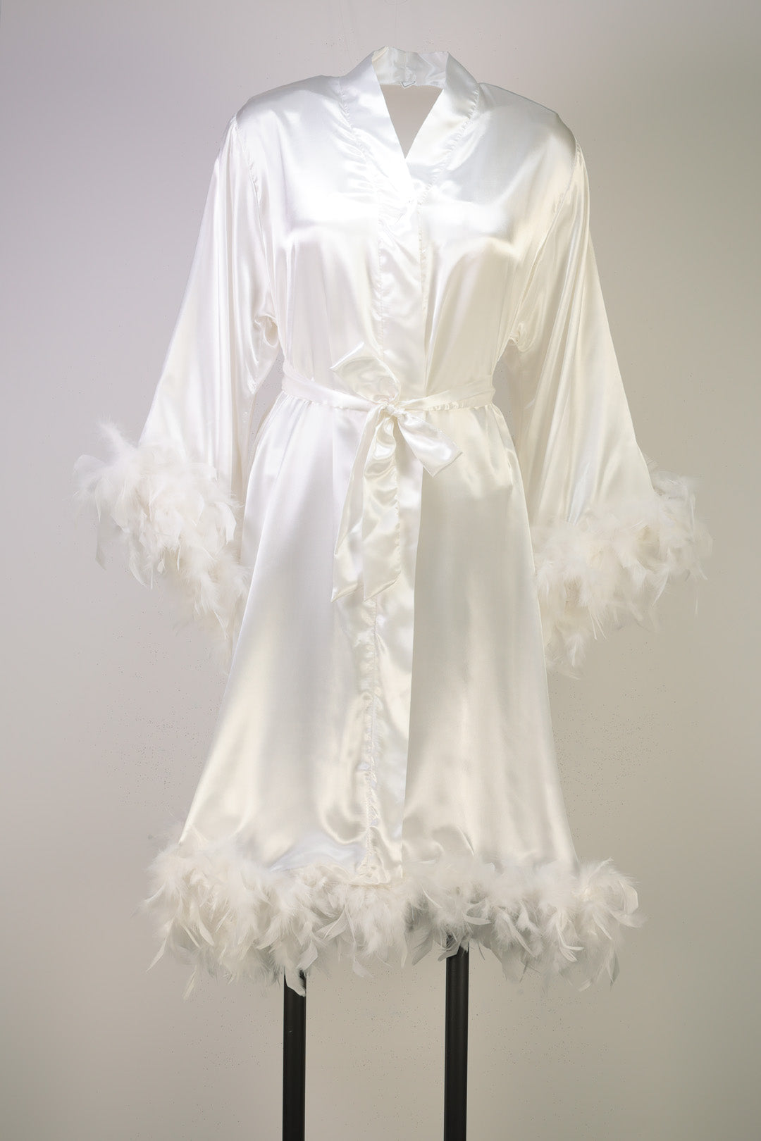 Glamorous Round-Feather Bridal Robe - R-F