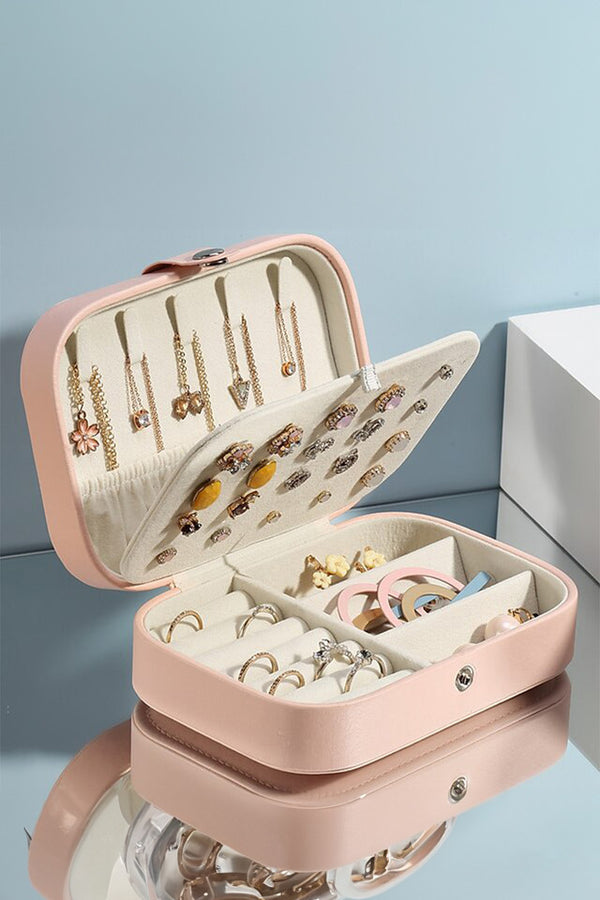 Portable & Exquisite Large Capacity PU Jewelry Storage Box